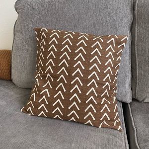 16x16 brown arrow throw pillow pillowcase COVER ONLY
